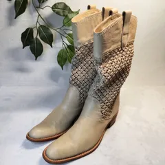 【良品】JOHNNY MOKE/ジョニー モーク/ブーツ/ベージュ/約23.0cmのサムネイル