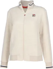 フィラ FILA テニス トラックジャケット レディース ウィメンズ 女性 大人 長袖 アウター ジャージ ウェア ロゴ ワンポイント 吸水 速乾 UVカット フルジップ リネンライク  EL0053 03Z ベ-ジュ