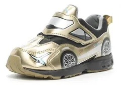 【moonstar】CARROT CR C2328 GOLD (18cm-21cm) ゴールド ムーンスター キャロット 子供靴 キッズ スニーカー 3E ワイド スポーツカー 金色