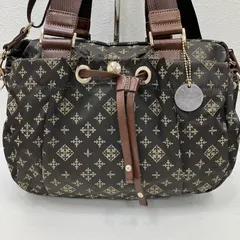 6575　russet ラシット　2way　ショルダーバッグ　トートバッグ　ハンドバッグ　ブラウン　レディース　ナイロン　レザー　ポケット多数　モノグラム　総柄　シンプル　カジュアル　きれいめ