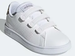 【adidas】FY9246 Adidas ADVANCOURT C WHITE/BEIGE アディダス アドバンコート ホワイト/ベージュ スニーカー シューズ キッズ ローカット 白 豹柄 ヒョウ柄