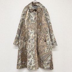 ETRO エトロ ロングコート ペイズリー柄 花柄 ストライプ切替 中綿