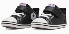 【SALE】【CONVERSE】 7SD948 MINI ALL STAR N V-1 BLACK ミニ オールスター Ｎ V-1 ブラック コンバース カジュアル 黒色 子供靴 赤ちゃん