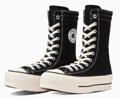 【SALE】【CONVERSE】ALL STAR (R) LIFTED KNEE-HI ブラック オールスター (R) リフテッド ニーハイ コンバース スニーカー  厚底 大人靴 シューズ ブーツライク 黒色 BLACK