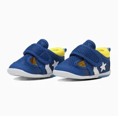 【SALE】【CONVERSE】LITTLE SUMMER 9 7SD953 BLUE/YELLOW コンバース リトルサマー ９ ブルー/イエロー ファーストシューズ ベビー 子供靴  メッシュ 軽量 スニーカー ワンベルトタイプ 赤ちゃん インファント