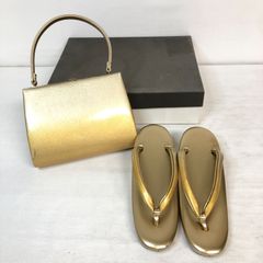 MC-7237 和装小物 草履&amp;鞄セット 千晃 金色 和装バッグ MC-7237 和装小物 草履&鞄セット 千晃 金色 和装バッグ - メルカリ