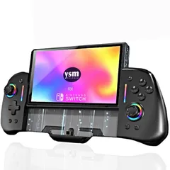 switch グリップコントローラー 携帯モード 有線 一体型 スイッチ 有機EL対応 連射/LEDイルミネーション/ジャイロ/振動/コマンドプログラム/USB-C YSMGG-YS45 0