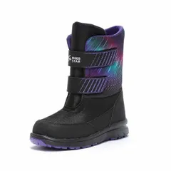 【SALE】【moonstar】AG WPJ001 BLACK (16cm-21.5cm) ブラック ムーンスター エアログライド 子供靴 キッズ ジュニア ウィンター ブーツ 防水 抗菌防臭 スノーブーツ