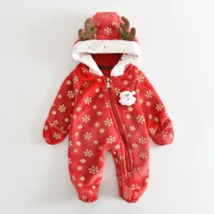 ベビー服 クリスマス 動物 つなぎ ロンパース