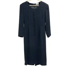 YUKIKO HANAI(ユキコハナイ) ワンピース サイズ09号 レディース美品  - 黒 長袖/ロング/肩パッド