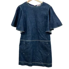 SEE BY CHLOE(シーバイクロエ) ワンピース サイズ34 S レディース美品  - ネイビー 半袖/ミニ/デニム