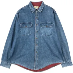 古着 80~90年代 エルエルビーン L.L.Bean 長袖 デニムシャツ USA製 メンズXL相当 ヴィンテージ/eaa589126