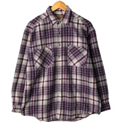 古着 90~00年代 セントジョンズベイ ST.JOHN'S BAY 長袖 ヘビーネルチェックシャツ メンズL相当 ヴィンテージ/eaa483082
