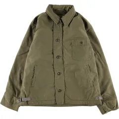 古着 80年代 米軍実品 U.S.NAVY A-2 ミリタリー デッキジャケット USA製 LARGE(42-44) メンズL相当 ヴィンテージ/evb030411