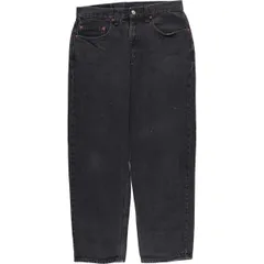 古着 00年代 リーバイス Levi's 550 RELAXED FIT ブラックデニム テーパードデニムパンツ メンズw30相当/eaa418590