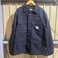 974 カーハート トラディショナル コート FR 黒  L 刺繍ロゴ carhartt 古着卸 アメリカ仕入