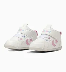 【CONVERSE】MINI INCHSTAR WHITE/PINK/SAX コンバース ミニインチスター ホワイト/ピンク/サックス ミドルカット スニーカー ハイカット キッズ ジュニア 白 ベビー ファーストシューズ