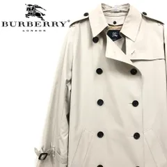 【未使用品!!送料無料!!】 BURBERRY LONDON バーバリー ロンドン ノバチェック ステンカラー トレンチコート 44サイズ Mサイズ 9号相当 オフホワイト 古着 アパレル ジャケット アウター レディース