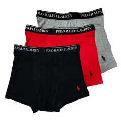 ポロ ラルフローレン POLO Ralph Lauren ボクサーパンツ ショート 3枚組 アソート セット クラシックフィット 前開き 下着 アンダーウェア NCTRP3 RHD メンズ ブラック+グレー+レッド