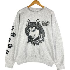 90s USA製 狼プリント スウェット XL ウルフ アニマル 古着 a2 - メルカリ