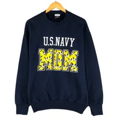 古着 90年代 SIGNAL U.S.NAVY アメリカ海軍 ミリタリー プリントスウェットシャツ トレーナー USA製 メンズXL相当 ヴィンテージ/eaa482344