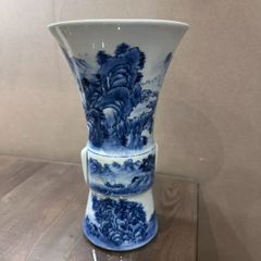 青白磁の山水画花瓶 青白磁の山水画花瓶の通販はau PAY マーケット - 輸入雑貨のネット
