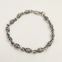 【美品】クロスデザインブレスレット　シルバー925　ヴィンテージ　12.5ｇ