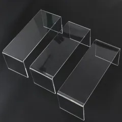 アクリルディスプレイライザー クリア 3個セット U字型 靴ディスプレイスタンド 収納ラック 22Cm×3.1In×3.1In コスメ ジュエリー 小物整理用　a-192