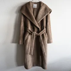 【最高級】 'S MAX MARA 【ベルテッド アルパカ ウール ファー コート】40 ロングコート ウール マックスマーラ 25111045のサムネイル