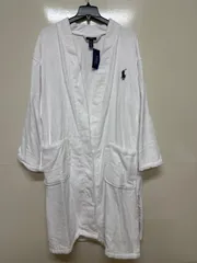 【新品未使用】POLO RALPHLAUREN RL91 ポロ ラルフローレン バスローブ 人気 ロゴ 長袖 Terry Velour Robes - Kimono Robe WHITE S/M