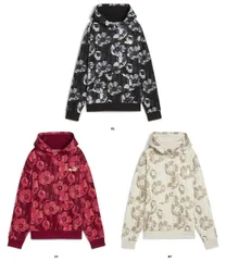プーマ PUMA ESS+ CLASS ACT AOP フーディースウェット パーカー トレーナー 花柄 トップス ウェア レディース 女性用 服 ファッション  684144 01 PUMABLACK