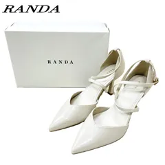 RANDA ランダ ソフト クロスストラップセパレート パンプス LL アイボリー