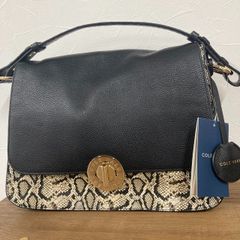 ね*こ様 COLE HAAN コールハーン ワンショルダーパック ブラックレザー