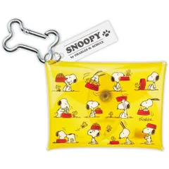 【メール便】スヌーピー クリアポーチ カラビナ付きマルチケース Happiness is Red DISH ピーナッツ 日本ホールマーク 小物入れ キャラクター グッズ 