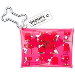 【メール便】スヌーピー クリアポーチ カラビナ付きマルチケース Happiness is Red POST ピーナッツ 日本ホールマーク 小物入れ キャラクター グッズ 
