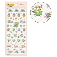 【メール便】ミニオンズ シールシート フチドリシール ボブ＆ティム ユニバーサル映画 日本ホールマーク デコレーション キャラクター グッズ 