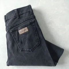 ■古着 Wrangler ラングラー ブラックジーンズ デニムパンツ TEXAS STRETCH 黒 実寸W34L29【L5315】