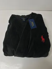 【展示品】POLO RALPHLAUREN RL91 ポロ ラルフローレン バスローブ 人気 ロゴ 長袖 Terry Velour Robes - Kimono Robe BLACK S/M
