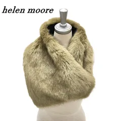 helen moore ヘレンムーア フェイクファーストール マフラー BEG/ベージュ