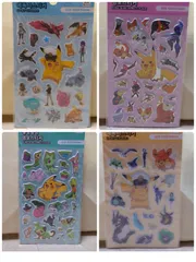 韓国限定 ぷくぷくシール 4袋セット  ポケモンシール  ぷっくり デコシール