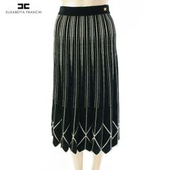 新品 エリザベッタフランキ ニットスカート 42 ESK714 Mサイズ 膝下丈 80%OFF 新品 エリザベッタフランキ ELISABETTA FRANCHI スカート 42