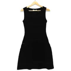 Rene(ルネ) ワンピース サイズ34 S レディース美品  - 黒 クルーネック/ノースリーブ/ひざ丈/レース