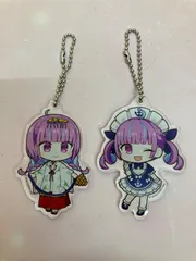 【広店】2点セット 神田祭 湊あくあ 巫女衣装 通常衣装　ちびキャラ アクリルキーホルダー　ホロライブ【718-3031】