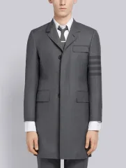THOMBROWNE.NEWYORKグレー チェスターコート サイズ　00 2025年最新】THOM BROWNE チェスターコートの人気アイテム - メルカリ