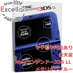 [bn:7] 任天堂　Newニンテンドー3DS LL メタリックブルー　液晶画面いたみ 元箱あり