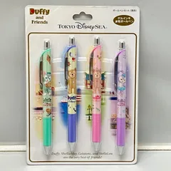 【新品】東京ディズニーシー  ダッフィーフレンズ ゲルインキ水性ボールペン4本セット