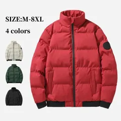 カジュアルジャケット 中綿ジャケット スタンドカラー メンズジャケット ショートコート 立ち襟 ジャケット 無地 ジップアップ ゆったり風