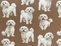 【ゆきちゃん限定】X2479 マルプー クリーム系 ブラウン 生地 1m