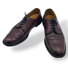 良品　REGAL リーガル　レザーシューズ　ビジネスシューズ　革靴　レースアップ　プレーントゥ　シボ革　赤茶　ブラウン　26.5cm