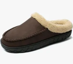 【27.0cm】[Miqieer] ルームシューズ メンズ スリッパ 暖かい 防寒サンダル 冬用 ボア付き クロッグシューズ 履きやすい 滑り止め 歩きやすい サボサンダル 室内/外履き